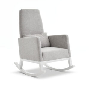 White packshot photography grey rocking chair