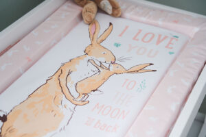 Creative photography Guess how much I love you rabbit changing mat