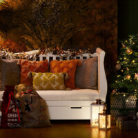 Roomset photography nursery furniture cot christmas