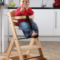 Lifestyle Photography child wooden highchair