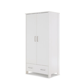 White wardrobe on white background packshot