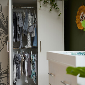 Creative wardrobe interior photo