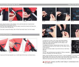 Pushchair instruction manual layout