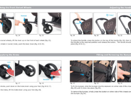 Pushchair instruction manual layout